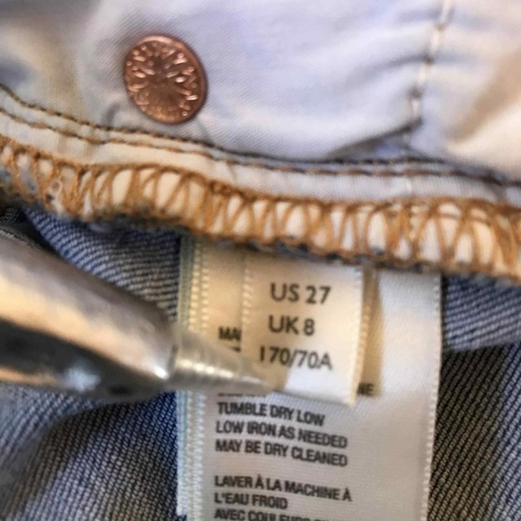 We The Free High Rise Flared Jeans Womens Size 27 Inch Waist - Picture 4 of 5